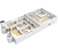 Ferme à fourmis vivantes PioneerAnts - Château de fourmis en acrylique transparent avec observation du sable jaune - Grand lit WT2-3 pour intérieur