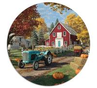Ferme américaine du Milieu du siècle avec Une Grange Rouge Classique | pour Adultes || 1000pcs (67.5x67.5cm) Puzzles Jeux ÉduChatifs Puzzles De Décoration Intérieure
