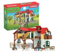 Schleich 42407 Farm World - Ferme avec étable et Animaux, Coffret de 97 pièces avec Figurines de Fermier, Plusieurs Animaux et Accessoires, Jouets de Ferme pour Enfants dès 3 Ans