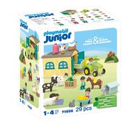 Ferme avec tracteur et animaux