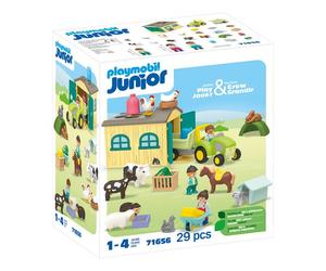 Ferme avec tracteur et animaux