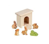 Holztiger Ferme - Clapieravec 4 lapins Vert