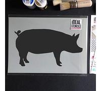 Ferme Cochon Silhouette POCHOIR Grand pour tout Décore De Maison ou Artisanat Décoratif projet. Sérigraphie Murs, Tissus, Meubles donne instantanée results - semi transparent pochoir, M/20X37CM