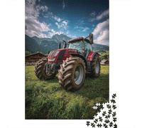 Ferme de tracteurs Rouges 1000 Pièce Carton Épais Jeu De Puzzle Senior Jigsaw Enthusiastes Soulagement du Stress 38x26cm/1000pcs