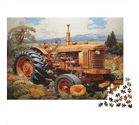 Ferme de tracteurs Vintage 1000 Pièce Papier Écologique Puzzle Classique Collecteurs Jeu Stimulant Décompression Cadeaux 38x26cm/1000pcs