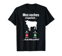 Ferme Dicton Drôle De Vache Agriculteur Mes Vaches M'appelle T-Shirt