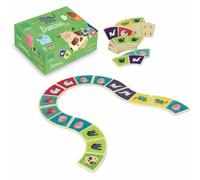Vilac Jouets en bois Dominos de la ferme 28 pièces – Jeu de classement