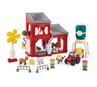 Ferme écologique Abrick 2979 Ecoiffier Jouet de construction avec éolienne, panneaux solaires, réserve d'eau, 5 animaux et tracteur Multicolore
