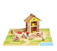 Ferme en bois avec animaux 95 pièces jeujura®| Ref: 8040 - jouets c