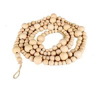 Ferme en bois perlé guirlande Noël bois perle guirlande arbre de Noël guirlande Boho décorations tenture murale décor à la maison rustique pays naturel vacances décor