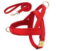 Ferme Et Laisse À Pied De La Marche À La Marche en Nylon Anti-Lose Anti-Lose Anti-Lose pour Le Bulldog De Bulldog De Labrador Bulldog Allemand Shepherd,Rouge,L