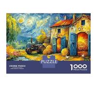 Ferme Étoilée 1000 Pièces Village House dans l'art Vibrant Puzzle Décoration De La Maison Jeu Cadeau Unique Classiques Adultes Et Enfants À Partir De 14 Ans 38x26cm/1000pcs