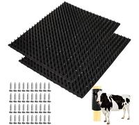 Ferme, lot de 2 outils anti-démangeaisons pour animaux tels que les vaches et les chevaux, brosse de massage, brosse anti-démangeaisons, tampons à griffer pour animaux, tapis en plastique souple