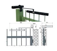Ferme portillon - MAB - DC680G - Noir - Réversible - Protection anti rouille