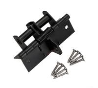 Ferme-porte 3 en 1 avec source d'alimentation à ressort au sol et maintien fiable de la position de la porte à 90 degrés (noir mat)