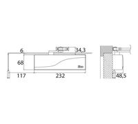 Ferme-porte à bras compas - force 2 à 4 continu - blanc - IS 110 ISEO CITY