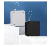 Ferme-porte à capteur sans perçage avec arrêt réglable et cordon de tirage, support de montage en surface pour portes résidentielles, dispositif de fermeture automatique (D blanc, traction 1200 g)