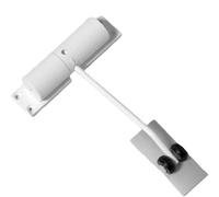 Ferme-porte à montage en saillie, ressort hydraulique automatique réglable for portail en bois, 1 pièce(White)