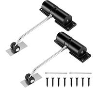 Ferme-porte à ressort automatique réglable - Charnière tampon silencieuse en alliage de zinc design anti-piège en acier inoxydable usage domestique 1 pièce noir et 2 pièces blanches options