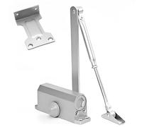 Ferme-porte automatique anti-incendie, en aluminium de qualité supérieure, design réducteur de bruit, pour portes de 91,4 cm de large, plaque de montage réversible incluse