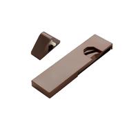Ferme-porte automatique avec fermeture amortie, amortisseur d'ouverture gauche/droite avec système anti-pincement for portes intérieures, design minimaliste(L Type - Brown)