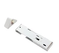 Ferme-porte automatique avec fermeture amortie, amortisseur d'ouverture gauche/droite avec système anti-pincement for portes intérieures, design minimaliste(L Type - White)