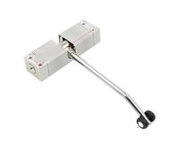 Ferme-porte automatique blanc/noir, sécurité, Double ressort, silencieux, conversion réglable des portes à charnières en fermeture(Square-Silver)