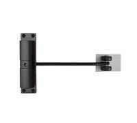 Ferme-porte automatique blanc/noir, sécurité, Double ressort, silencieux, conversion réglable des portes à charnières en fermeture(Round-Black)