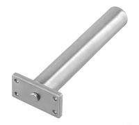 Ferme-porte automatique dissimulé à chaîne tubulaire à ressort à fermeture douce pour portes intérieures jusqu'à 50 kg résistant au feu Chromé argenté Installation sans main gauche droite (argent)