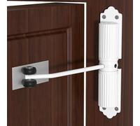 Ferme Porte Automatique,Ferme Porte Force De Fermeture Réglable,Groom Fermeture Porte Avec 6 Vis Et Tige De Réglage, Fermeture Porte Adapté Maison, Chambre, Bureau (Blanc)