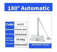 Ferme-porte automatique hydraulique à vitesse réglable (25-85 kg), butée de positionnement et support protection inclus (1 pièce)(65-85KG)