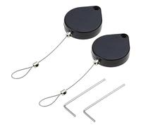 Ferme-porte Automatique Multifonctionnel 2x Boîte De Traction À Câble Rétractable Câble Antivol Fermeture De Porte Télescopique Pour La Maison