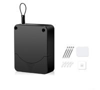 Ferme-porte automatique pour portes coulissantes et intérieures, système amortisseur de vitesse uniforme, solution silencieuse et peu encombrante (noir)