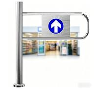 Ferme-porte automatique unidirectionnel 90 x 100 cm Dispositif de fermeture de sécurité durable Pour zones à fort passage Entrée de supermarché(Left100*100cm)