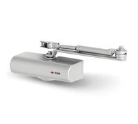 Cisa Ferme-porte Smart Plus 2 multiforce art. 1C141603 avec arrêt sur bras argent