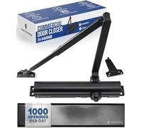 Ferme-porte commercial - FS-8400 HOB - Charnière de fermeture automatique de porte standard de grade 1 - Conforme à la norme ADA - Fonction de maintien ouvert - Finition noire