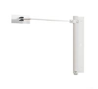 Ferme-porte coulissant automatique avec tampon hydraulique silencieux et force de fermeture réglable, compatible avec les portes en aluminium, bois et métal creux (blanc)