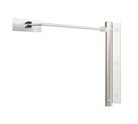 Ferme-porte coulissant automatique avec tampon hydraulique silencieux et force de fermeture réglable, compatible avec les portes en aluminium, bois et métal creux (argenté)