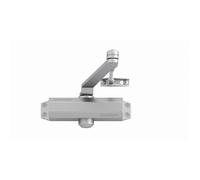 Yale Ferme-Porte à Pignon Crémaillère & Bras Compas DC110 - Idéal Portes Coupe-Feu & Étanches à la Fumée - pour Portes jusqu'à 1100mm de Large Droite ou Gauche - Force 4 jusqu'à 80kg - Argent Satiné