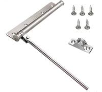 Ferme-Porte en Acier Inoxydable Force Réglable Fermeture Automatique de la Porte à Fermeture Diamètre du Pilier du Noyau 7MM Léger et Solide Ferme Porte à Ressort Argent Durable.