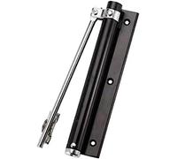 Ferme-porte, Ferme-porte automatique, charnière à fermeture, pièces assorties, butoir de porte caché, ressort réglable, noir(Svart)