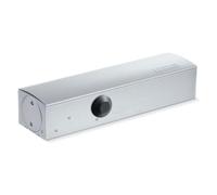 Ferme-porte Geze TS 3000 V argenté pour portes à un vantail jusqu'à 1100 mm de largeur de vantail, ferme-porte sans plaque de montage et sans rail coulissant - 22,6 x 4,6 x 6 cm