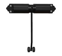 Ferme-porte hydraulique automatique, conception robuste et coupe-feu, mécanisme à ressort de sécurité, kit d'installation complet, 1 pièce(Black)