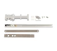 Ferme - porte hydraulique réglable en aluminium coulé, silencieux et sécurisé, couleur argent blanc - Installation encastrée parfaite pour portes bois et - feu en hôtel ou