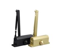 Ferme-porte hydraulique robuste en alliage d'aluminium avec bras coulissant, fermeture automatique de porte pour portes commerciales (argenté)