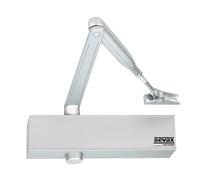 Ferme-porte pignon crémaillère - Bras compas F2 à 4 Argent SEVAX - ESV7184