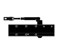 Ferme-porte pignon crémaillère - Bras compas F2 à 4 Noir SEVAX - ESV7184N