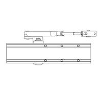 Ferme-porte pignon crémaillère - Bras compas F2 à 6 Blanc SEVAX - ESV7181B