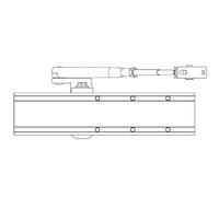 Ferme-porte pignon crémaillère - Bras compas F2 à 6 Blanc SEVAX - ESV7181B