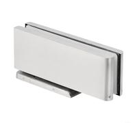 Ferme-porte pour portes en verre sans cadre Sans perçage Silencieux | Ferme-porte de sol, porte en verre sans perçage, amortisseur de porte silencieux, ressort pour cadre en verre (argenté)
